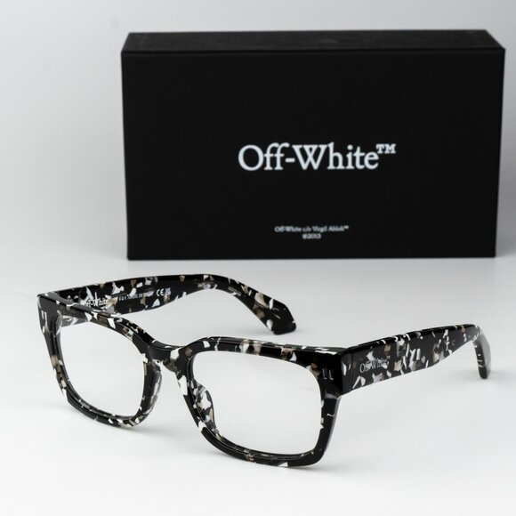 Off-White STYLE 53 Women Eyeglasses Square Havana Black OERJ053 STYLE 53 1200 - Picture 1 of 14